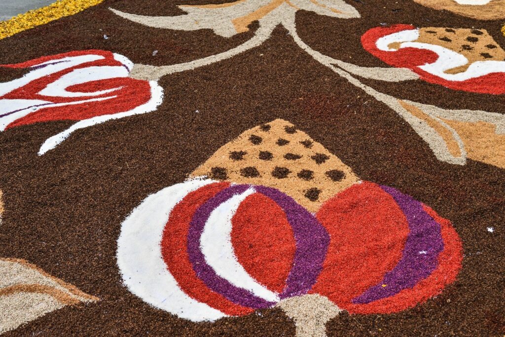 Dettaglio dell'Infiorata di Città della Pieve