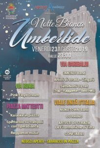 Umbertide, il 23 agosto appuntamento con "La Notte Bianca"