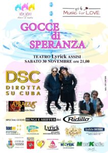 Musica e solidarietà con Gocce di Speranza al teatro Lyrick di Assisi