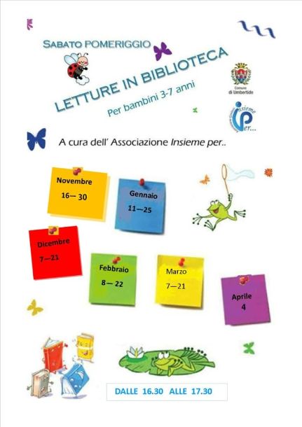 locandina letture per bambini Insieme per