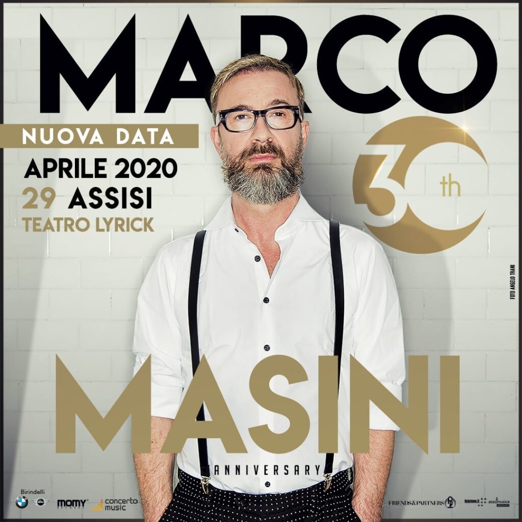 locandina concerto marco masini al teatro lyrick di assisi