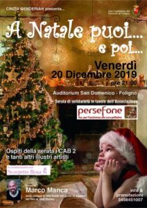 Foligno, "A Natale puoi... e poi", spettacolo di beneficenza per Persefone