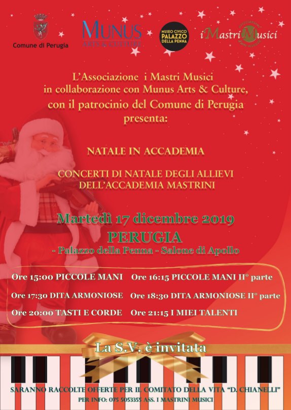 locandina concerto natale in accademia 2019