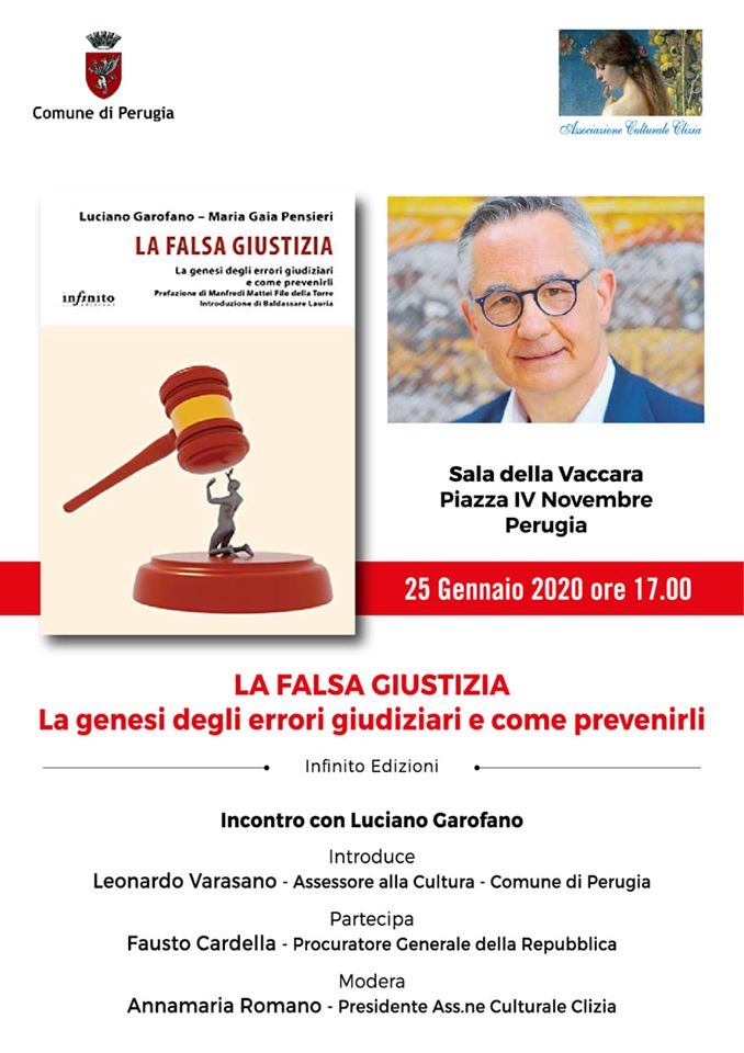 Luciano Garofano a Perugia per presentare il suo ultimo libro