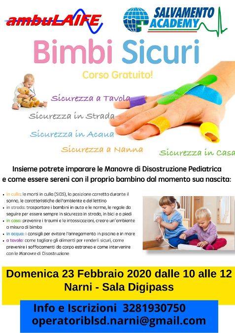 Corso Gratuito Manovre Disostruzione Bimbi Sicuri