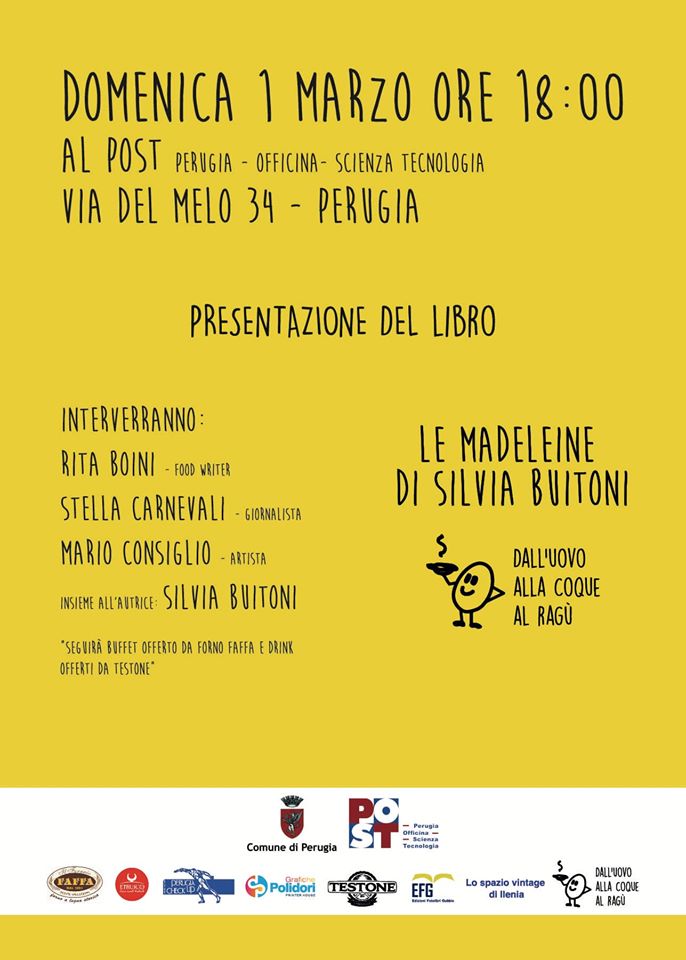 locandina presentazione Le Madeleine di Silvia Buitoni